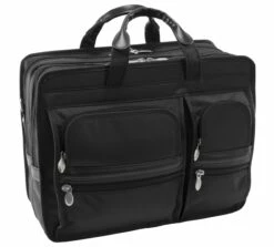 McKlein USA Clinton 17" Nylon Patented Detachable Wheeled Laptop Briefcase Black -US Suitcase Sales 2024 17 Nylon Patented Detachable Wheeled Laptop Briefcase