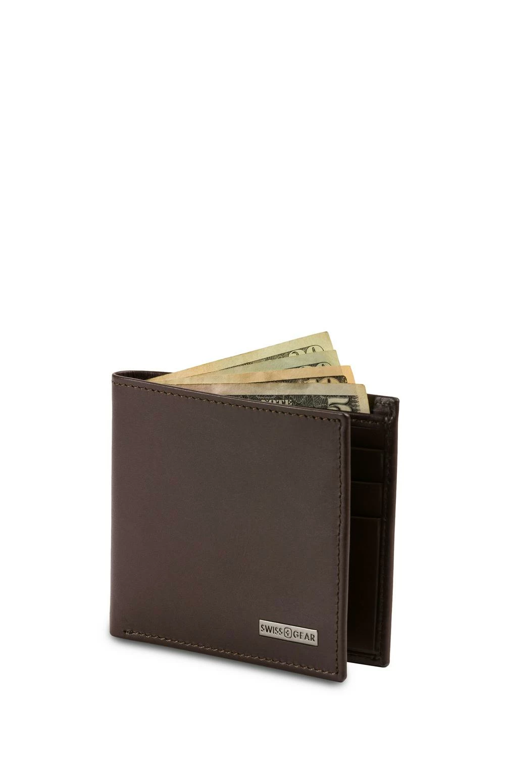 SWISSGEAR Napa Leather Bifold Wallet - Brown 3 SWISSGEAR Napa Leather Bifold Wallet - Brown