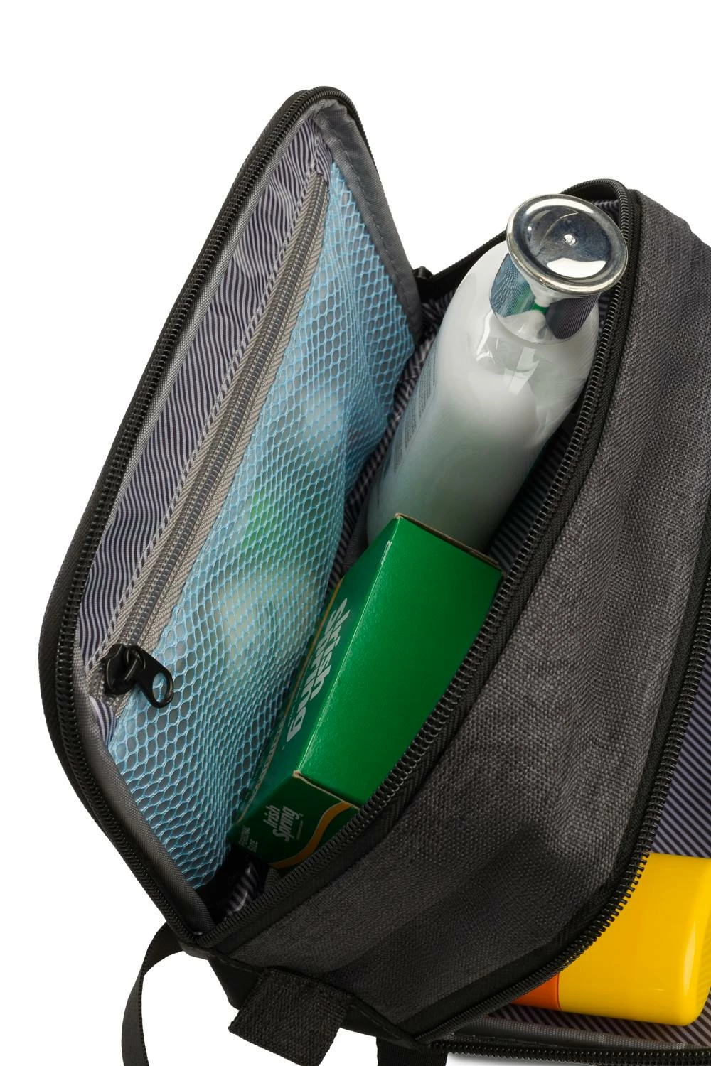 SWISSGEAR 2661 Dual Compartment Dopp Kit - Heather Gray 6 SWISSGEAR 2661 Dual Compartment Dopp Kit - Heather Gray - Image 4