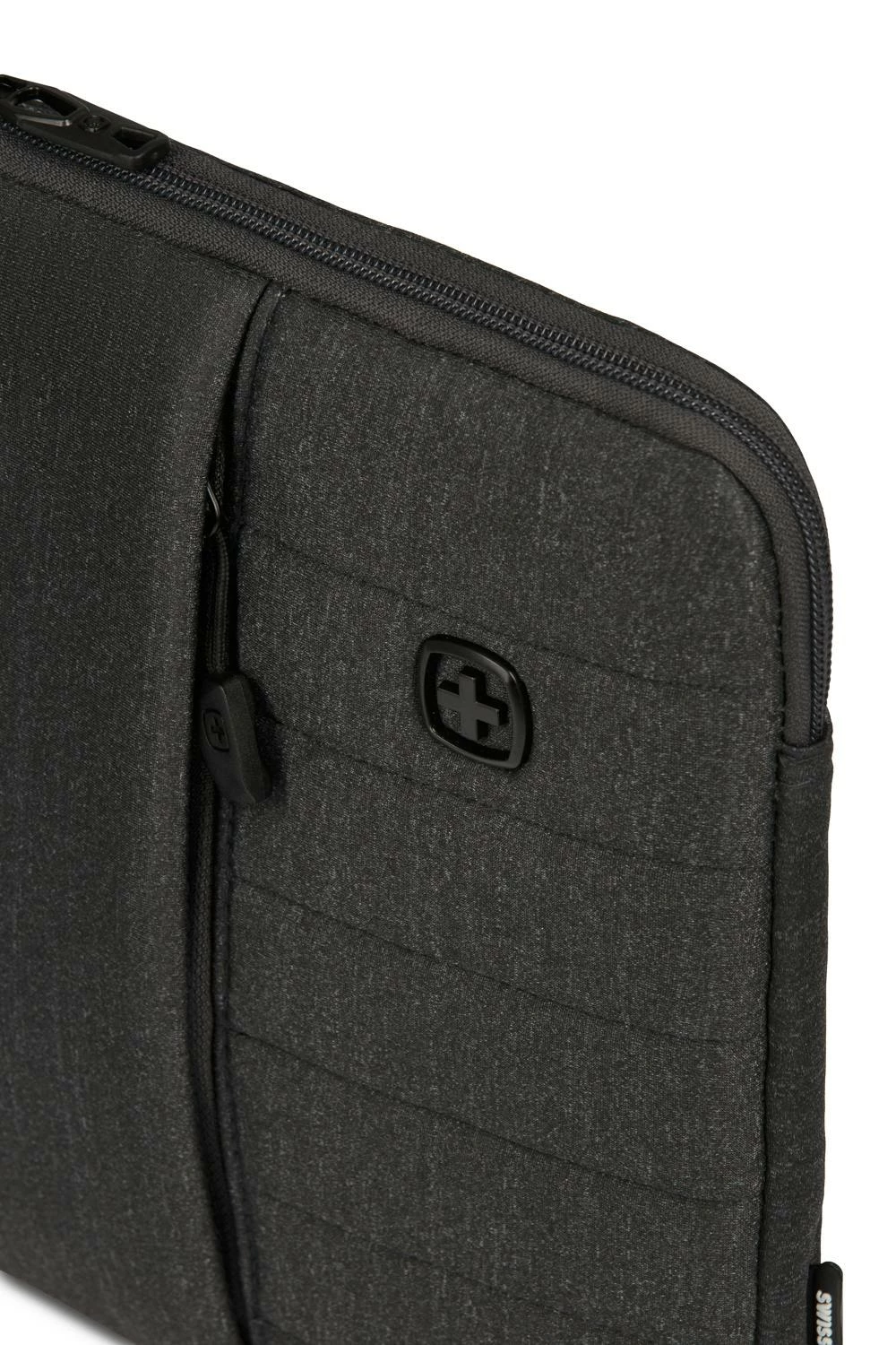 SWISSGEAR 2689 16 Padded Laptop Sleeve - Charcoal Heather 3 SWISSGEAR 2689 16 Padded Laptop Sleeve - Charcoal Heather - Image 2