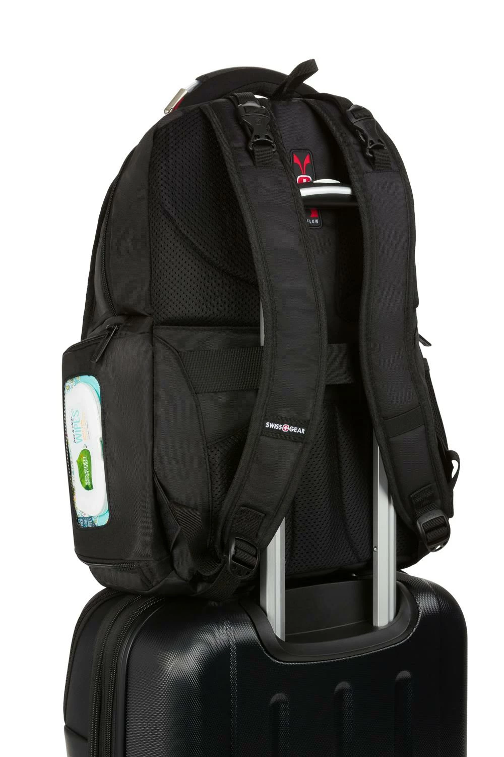 SWISSGEAR 2727 Diaper Backpack - Black/Red 4 SWISSGEAR 2727 Diaper Backpack - Black/Red - Image 2