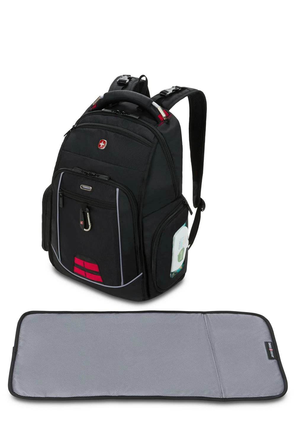 SWISSGEAR 2727 Diaper Backpack - Black/Red 8 SWISSGEAR 2727 Diaper Backpack - Black/Red - Image 6