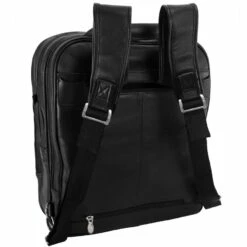 McKlein USA Wicker Park Leather 17" Detachable Wheeled Laptop Backpack Briefcase Black -US Suitcase Sales 2024 471956