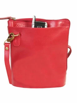 Scully Leather Handbag With Expandable Side Assorted Colors