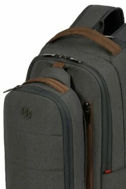 WENGER City Upgrade 16" Laptop Backpack / Crossbody Day Bag Combo - Gray/Brown -US Suitcase Sales 2024 606489 07