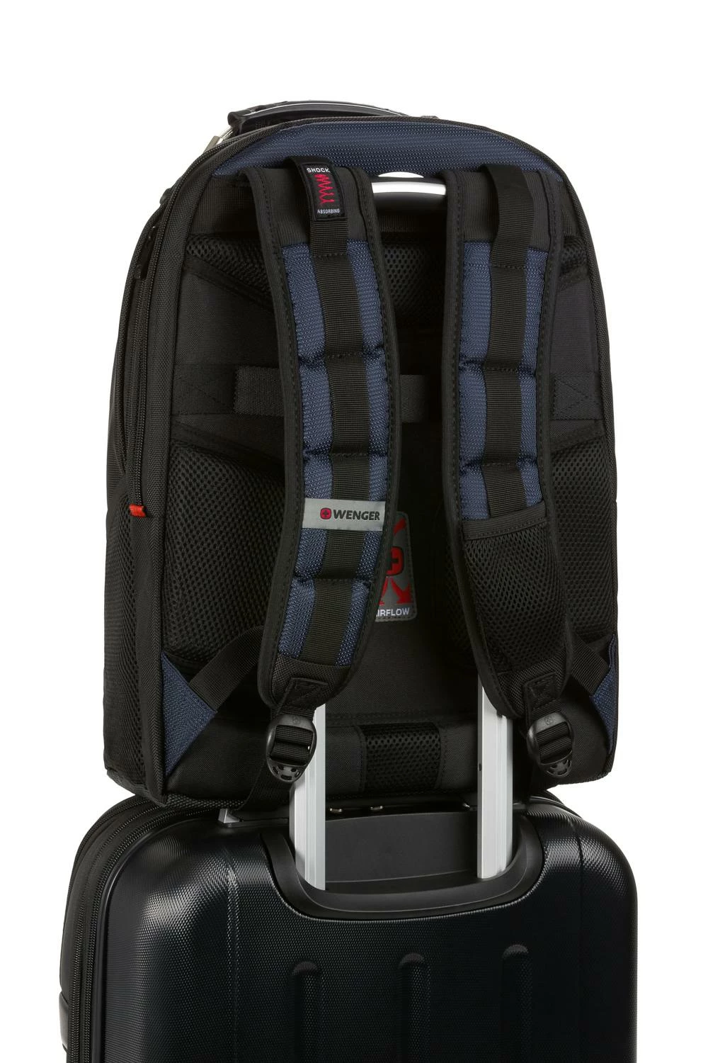 WENGER Ibex Pro 16 Inch Laptop Backpack - Black/Navy 7 WENGER Ibex Pro 16 Inch Laptop Backpack - Black/Navy - Image 5
