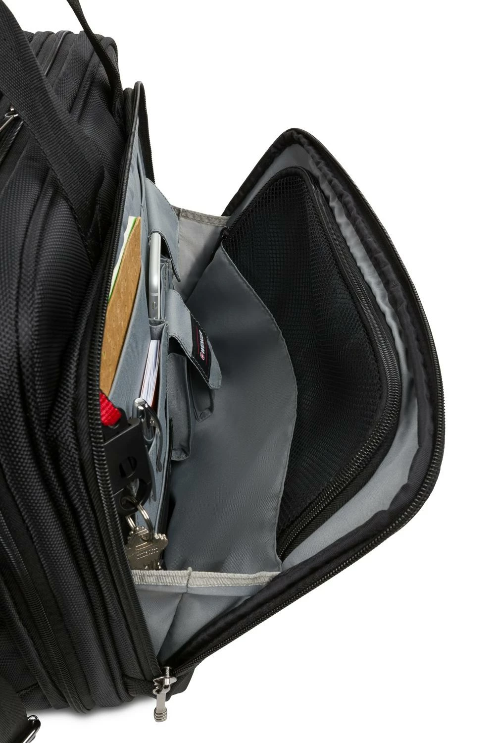 SWISSGEAR WENGER Legacy 16 Inch Double Gusset Computer Case - Black/Gray 6 SWISSGEAR WENGER Legacy 16 Inch Double Gusset Computer Case - Black/Gray - Image 4