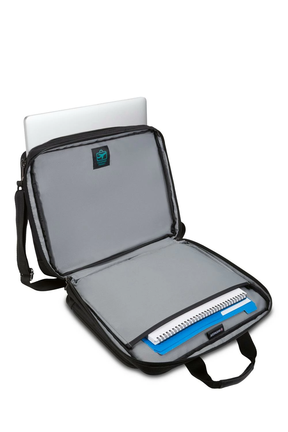 SWISSGEAR WENGER Legacy 16 Inch Double Gusset Computer Case - Black/Gray 3 SWISSGEAR WENGER Legacy 16 Inch Double Gusset Computer Case - Black/Gray