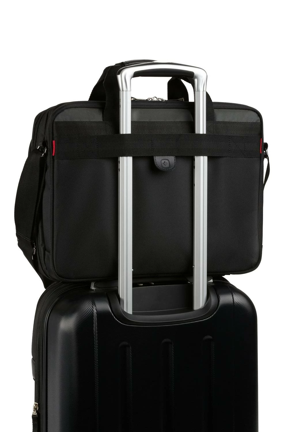 SWISSGEAR WENGER Legacy 16 Inch Double Gusset Computer Case - Black/Gray 4 SWISSGEAR WENGER Legacy 16 Inch Double Gusset Computer Case - Black/Gray - Image 2