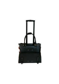 Cabrelli Laura Lock Carry On Rollerbrief Black/Cognac/White -US Suitcase Sales 2024 71702OU BCW 3Back