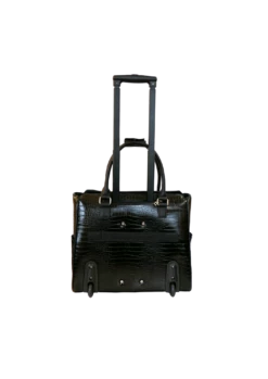 Cabrelli Cassandra Croc Rollerbrief Assorted Colors -US Suitcase Sales 2024 720024U BLK 3Back
