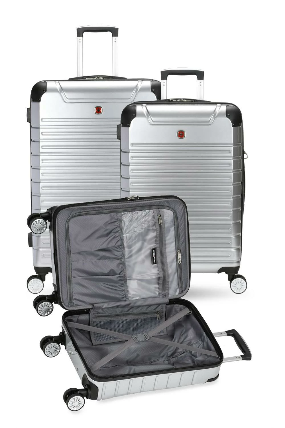 SWISSGEAR 7782 Expandable 3pc Hardside Luggage Set - Silver 5 SWISSGEAR 7782 Expandable 3pc Hardside Luggage Set - Silver - Image 3