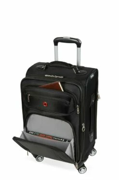 SWISSGEAR WENGER Identity Expandable Laptop Carry On Spinner Luggage - Black -US Suitcase Sales 2024 7895202096 10