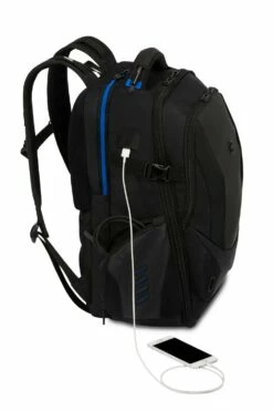 SWISSGEAR 8120 USB Gaming Laptop Backpack - Black