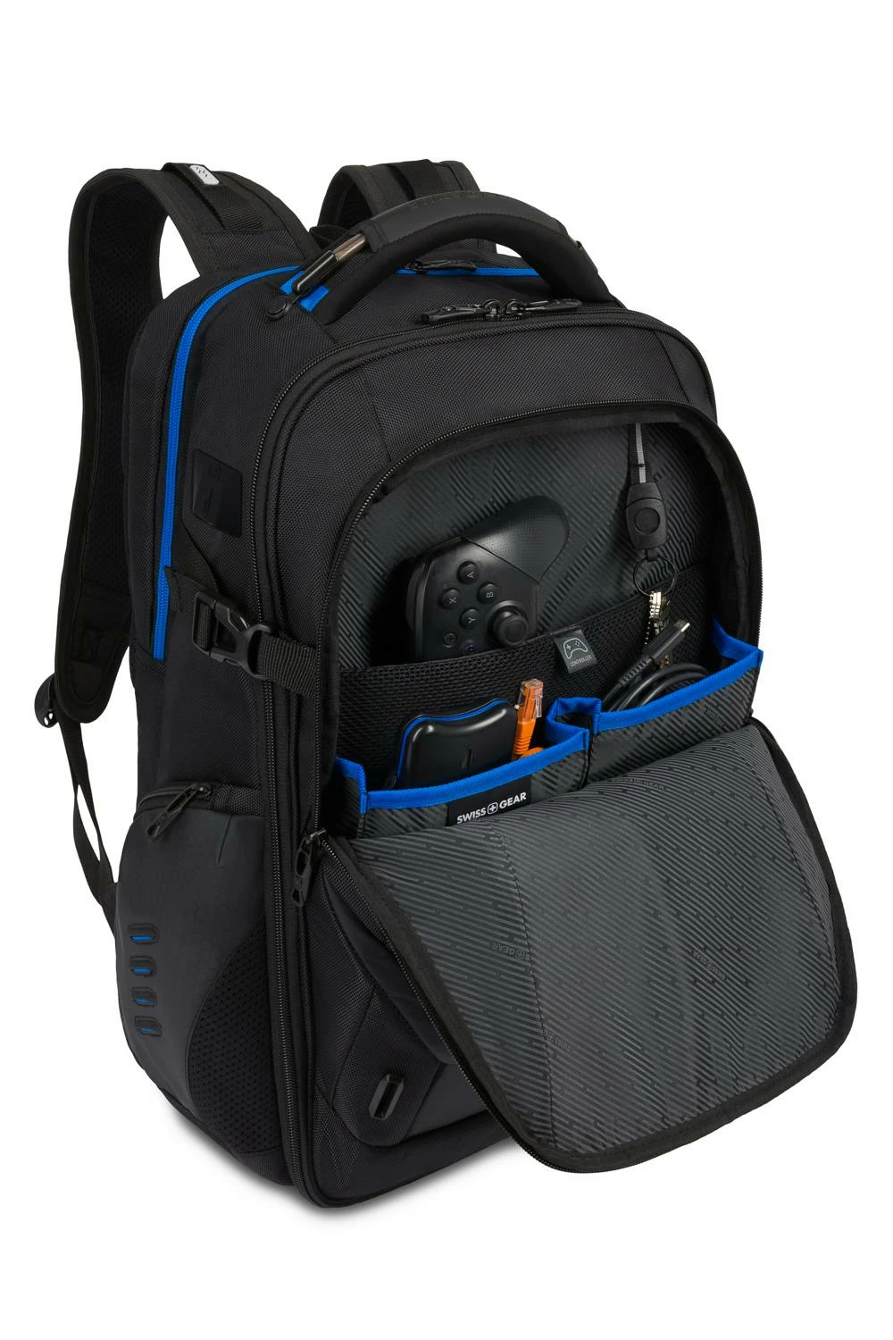 SWISSGEAR 8120 USB Gaming Laptop Backpack - Black 4 SWISSGEAR 8120 USB Gaming Laptop Backpack - Black - Image 2