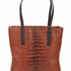 Scully Leather Croco Print Handbag Brown -US Suitcase Sales 2024 842 0 preview