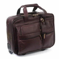 Claire Chase Rolling Computer Brief Assorted Colors -US Suitcase Sales 2024 CC258E COMP BAG ON WHEELS CAFE FRONT VIEW 1