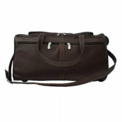 Piel Leather 22" Duffel On Wheels Assorted Colors -US Suitcase Sales 2024 DUFFEL ON WHEELS choco