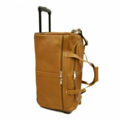 Piel Leather 22" Duffel On Wheels Assorted Colors -US Suitcase Sales 2024 DUFFEL ON WHEELS upright