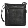 Jack Georges Hornback Croco Crossbody Bag -US Suitcase Sales 2024 HB312 Blk Front