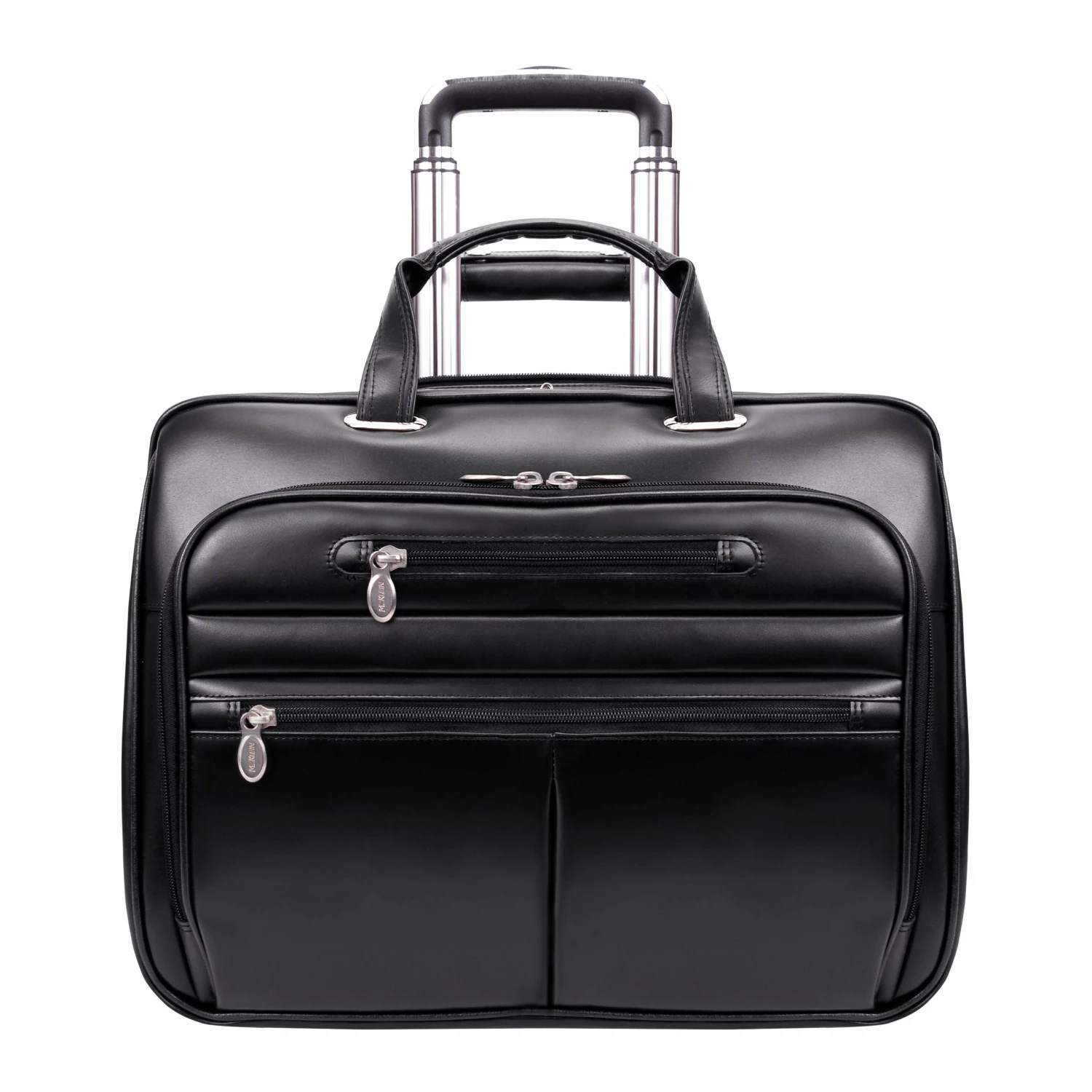 McKlein USA Wrightwood 17" Leather Wheeled Laptop Briefcase Black 3 McKlein USA Wrightwood 17" Leather Wheeled Laptop Briefcase Black