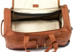 Claire Chase 22" Rolling Duffel Assorted Colors -US Suitcase Sales 2024 cc233 rolling duffel saddle interior view 2