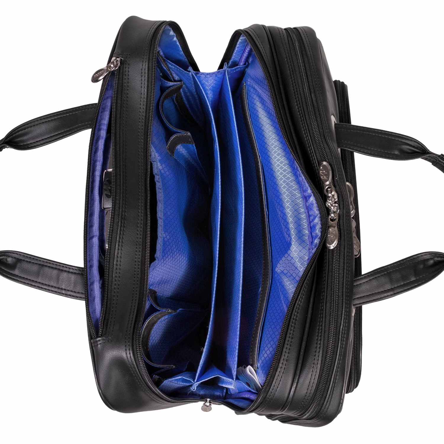 McKlein USA Wrightwood 17" Leather Wheeled Laptop Briefcase Black 5 McKlein USA Wrightwood 17" Leather Wheeled Laptop Briefcase Black - Image 3