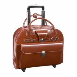 McKlein USA Edgebrook 15.4" Leather Wheeled Ladies Laptop Briefcase Assorted Colors -US Suitcase Sales 2024 ihT5D 9A