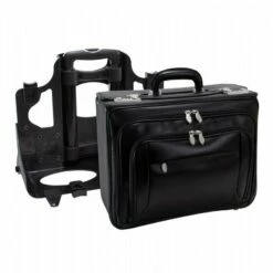 McKlein USA Sheridan Leather 17" Detachable Wheeled Catalog Case Black -US Suitcase Sales 2024 mbmnvkddbjbvwm fcgst