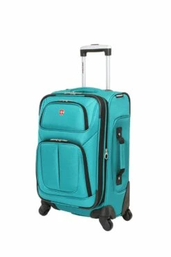 SWISSGEAR 6283 21" Expandable Carry On Spinner Luggage -US Suitcase Sales 2024 sa6283.b teal 21 3quarter 1