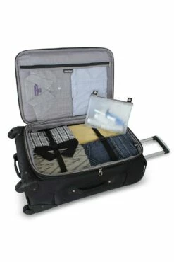 SWISSGEAR 6283 24.5" Expandable Spinner Luggage 14 SWISSGEAR 6283 24.5" Expandable Spinner Luggage -US Suitcase Sales 2024 swissgear 6283 24 inch luggage black spinner open 1