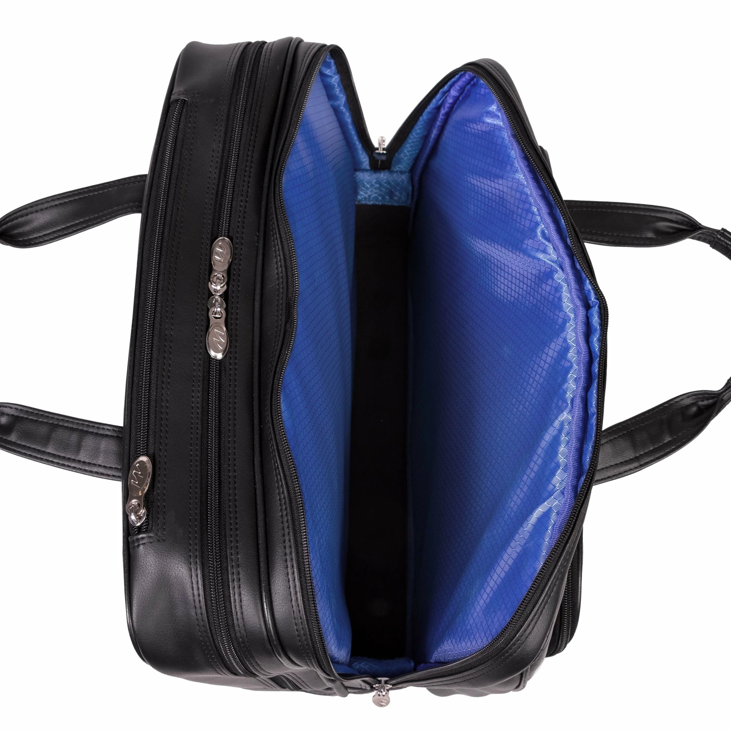 McKlein USA Wrightwood 17" Leather Wheeled Laptop Briefcase Black 8 McKlein USA Wrightwood 17" Leather Wheeled Laptop Briefcase Black - Image 6