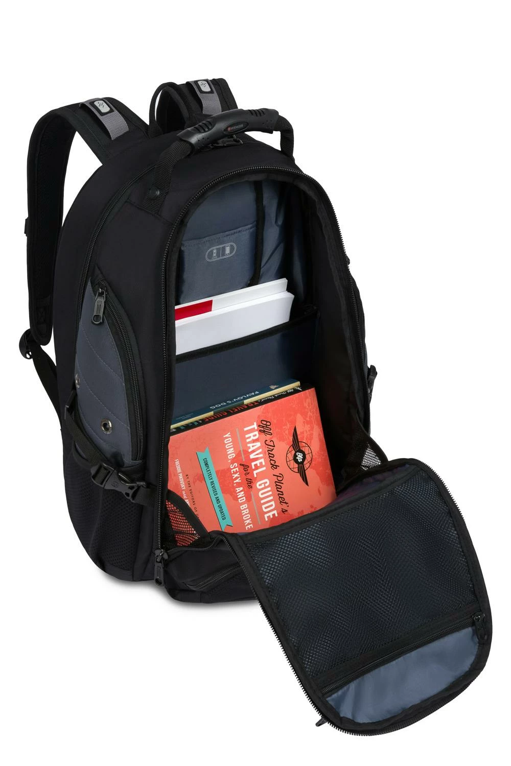 SWISSGEAR WENGER Legend ScanSmart Laptop Backpack - Black/Gray 4 SWISSGEAR WENGER Legend ScanSmart Laptop Backpack - Black/Gray - Image 2